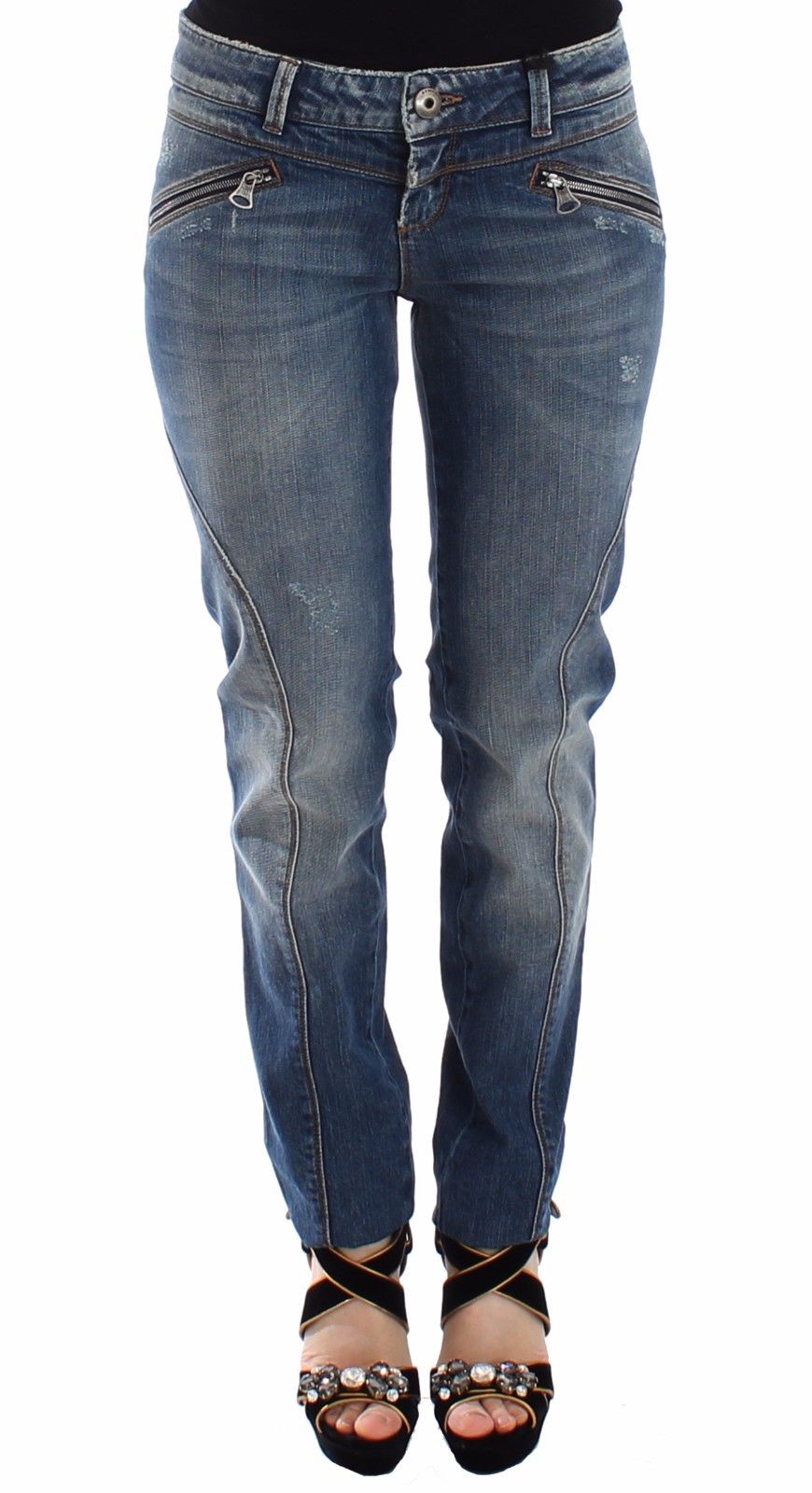 Ermanno Scervino Women's Slim Jeans Blue SIG12687 - IT40