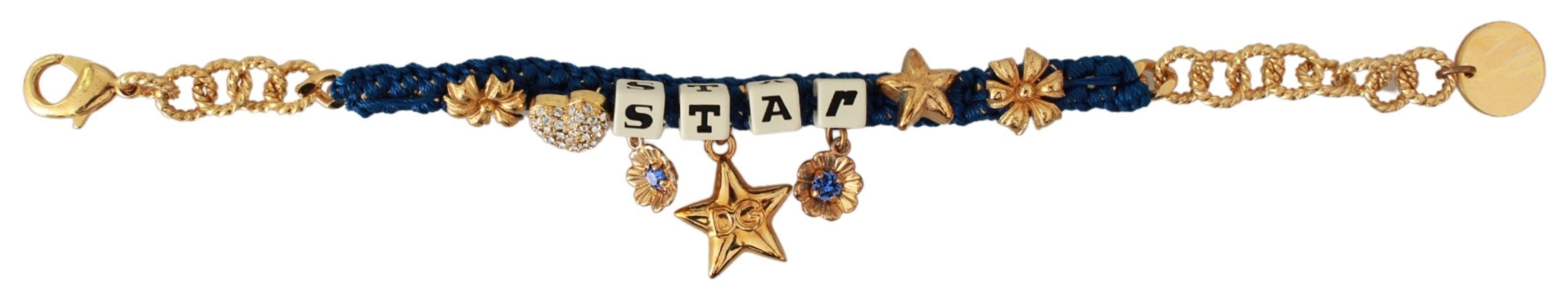 Dolce & Gabbana Women's STAR Crystal Floral Charms Bracelet Gold SMY7120