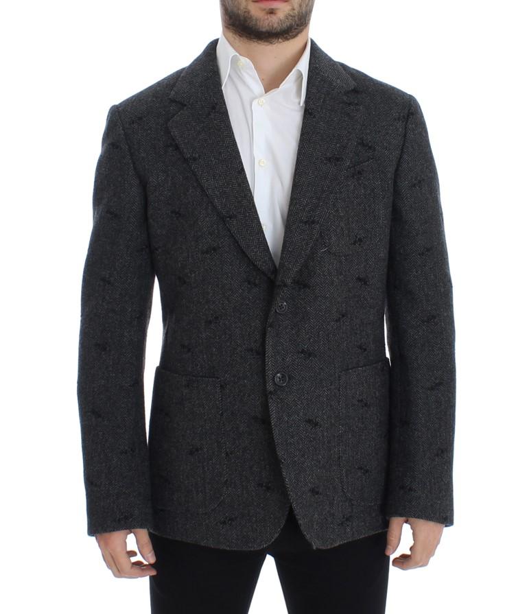 Dolce & Gabbana Men's wool two button Blazer Gray SIG12236 - IT48 | M