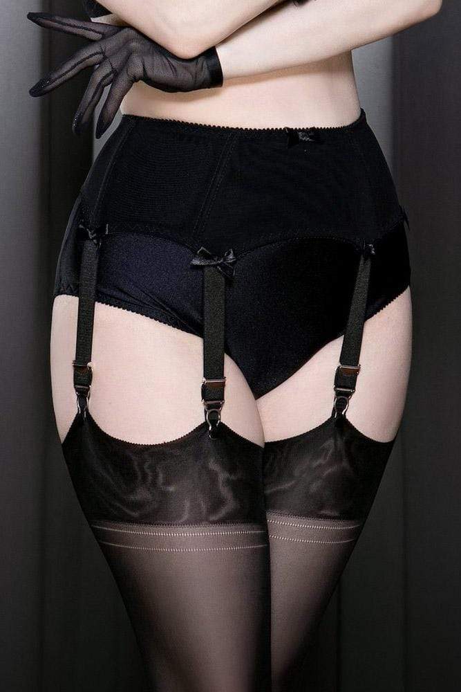 Kiss Me Deadly Retro Classics Boned 6-Strap Suspender Belt UK 10-12 / US 6-8