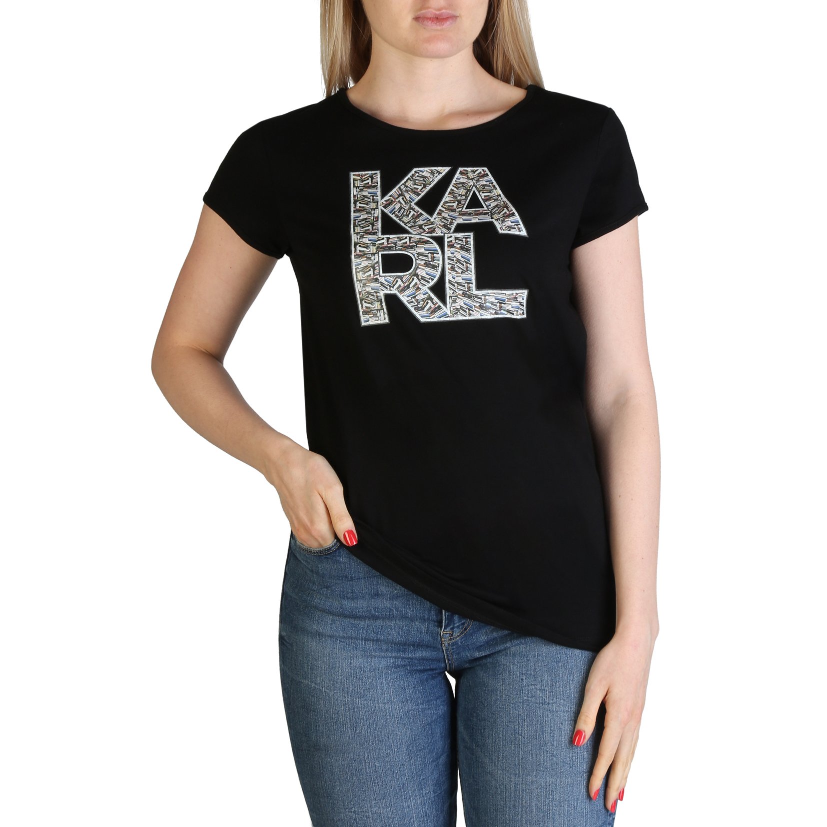 Karl Lagerfeld Women's T-Shirt Various Colours KL21WTS01 - black L
