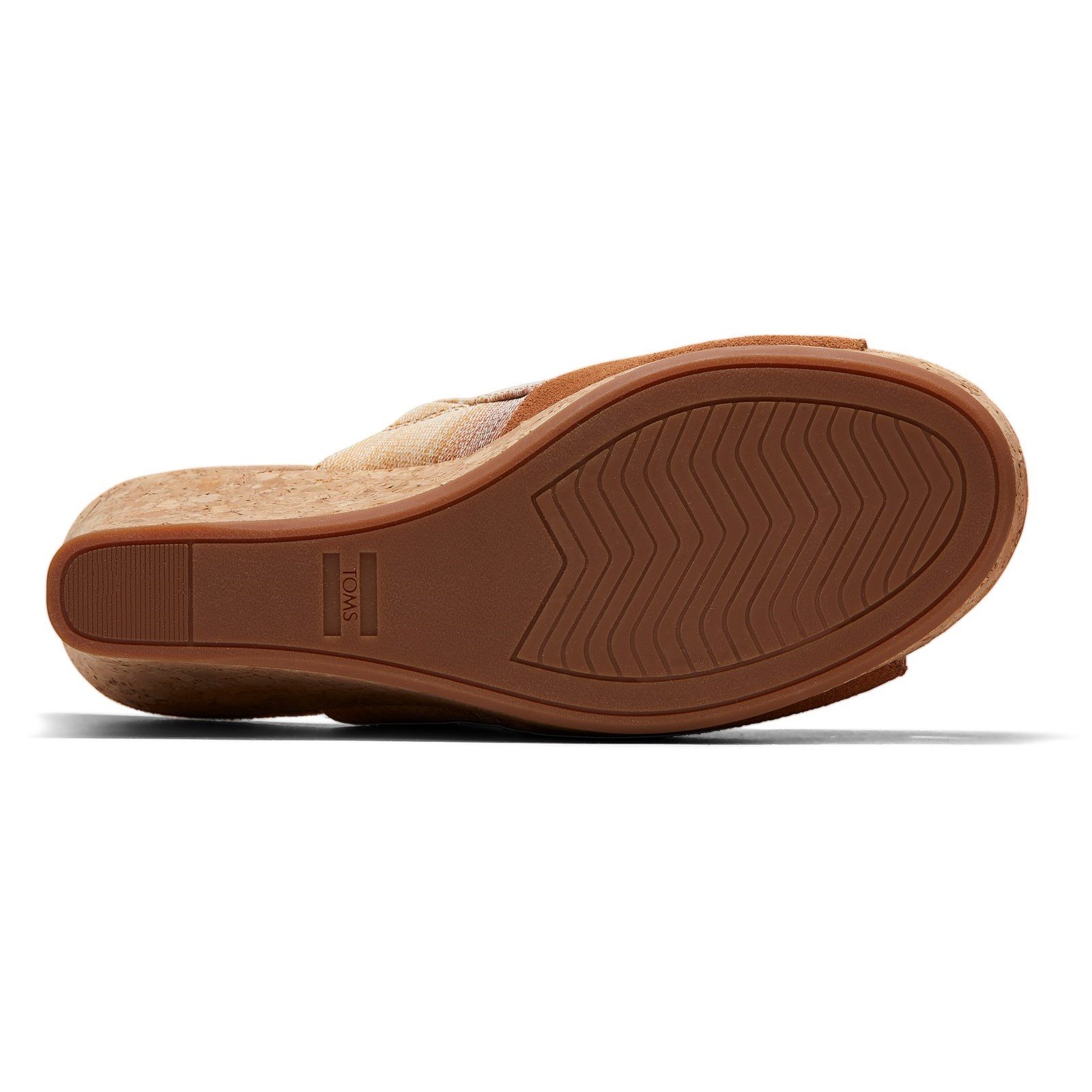 TOMS Women's Monica Mule Wedge Tan 32538 - Tan Multi 8