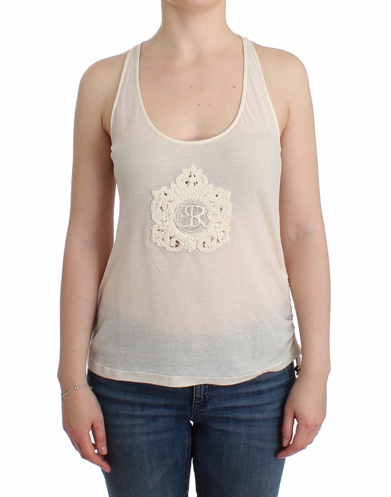 Ermanno Scervino Women's Tank Top White SIG12029 - IT42 | S