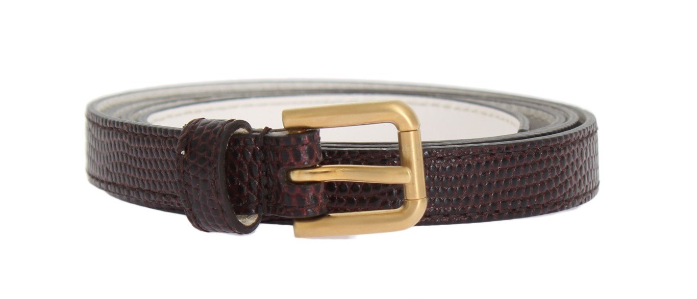 Dolce & Gabbana Women's Leather Buckle Belt Bordeaux BEL10363 - 90 cm / 36 Inches