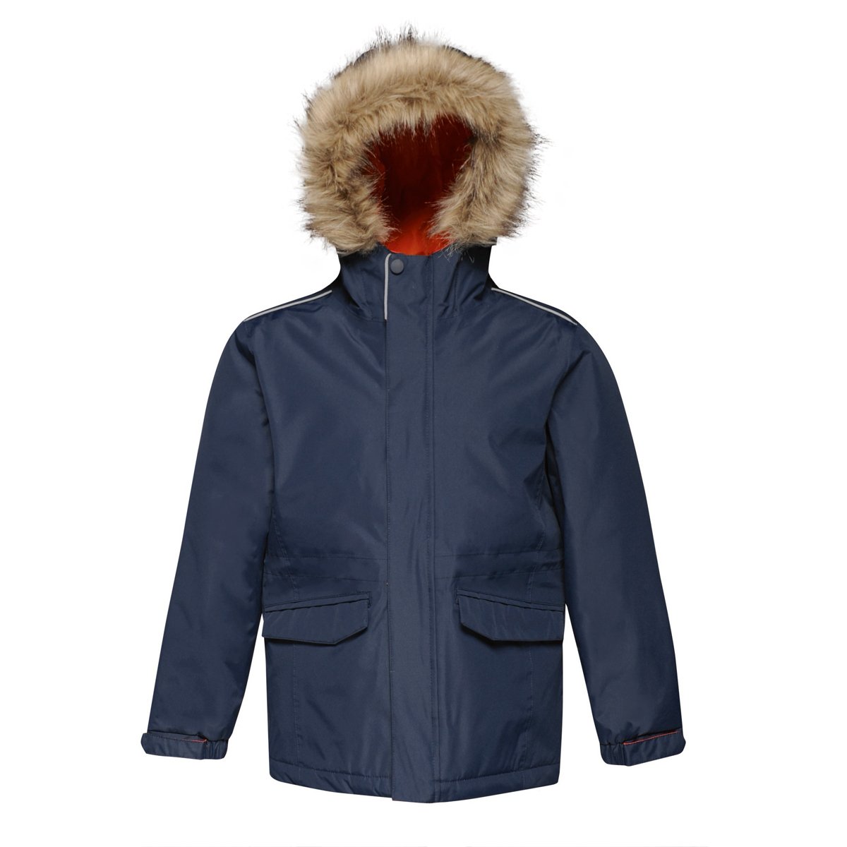 Regatta Kid's Cadet Parka Jacket Various Colours T_TRA309 - Navy/Magma 5/6 Years