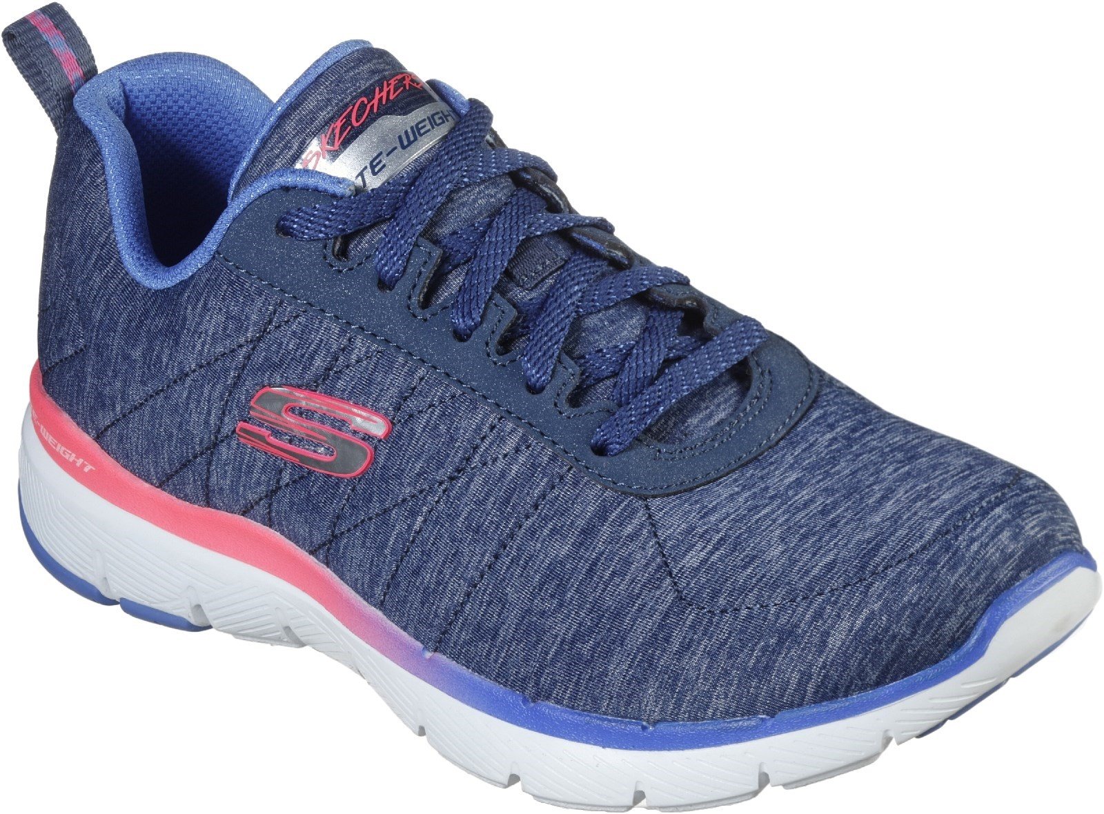 Skechers Women's Flex Appeal 3.0 Fan Craze Trainers Various Colours 30306 - Navy/Multi 3