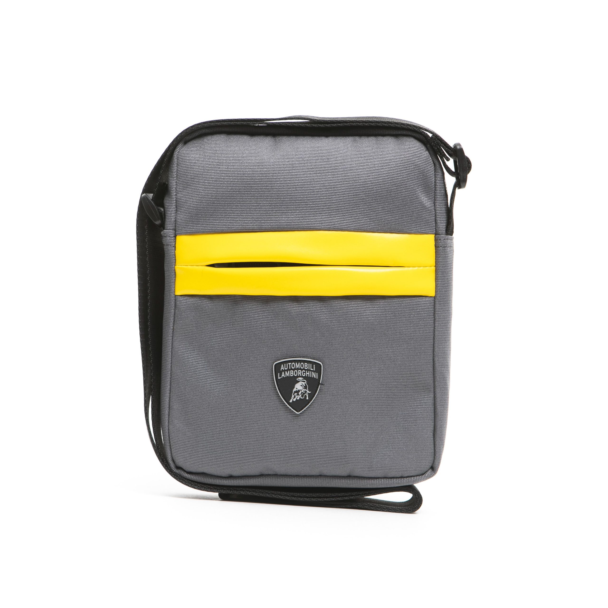 Lamborghini Men's Grigio Messenger Bag Grey LA1265646