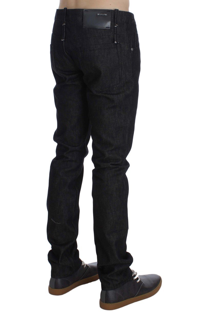 Acht Men's Cotton Slim Skinny Fit Jeans Black SIG30596 - W34