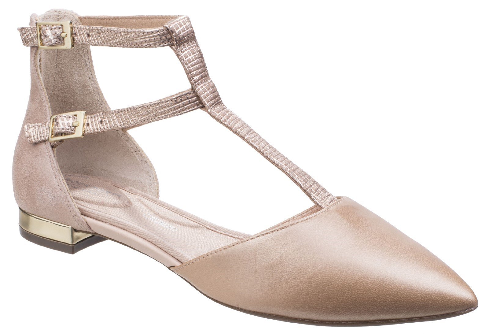 Rockport Women's Adelyn T Strap Heel Shoe Various Colours 26798 - Blush 4