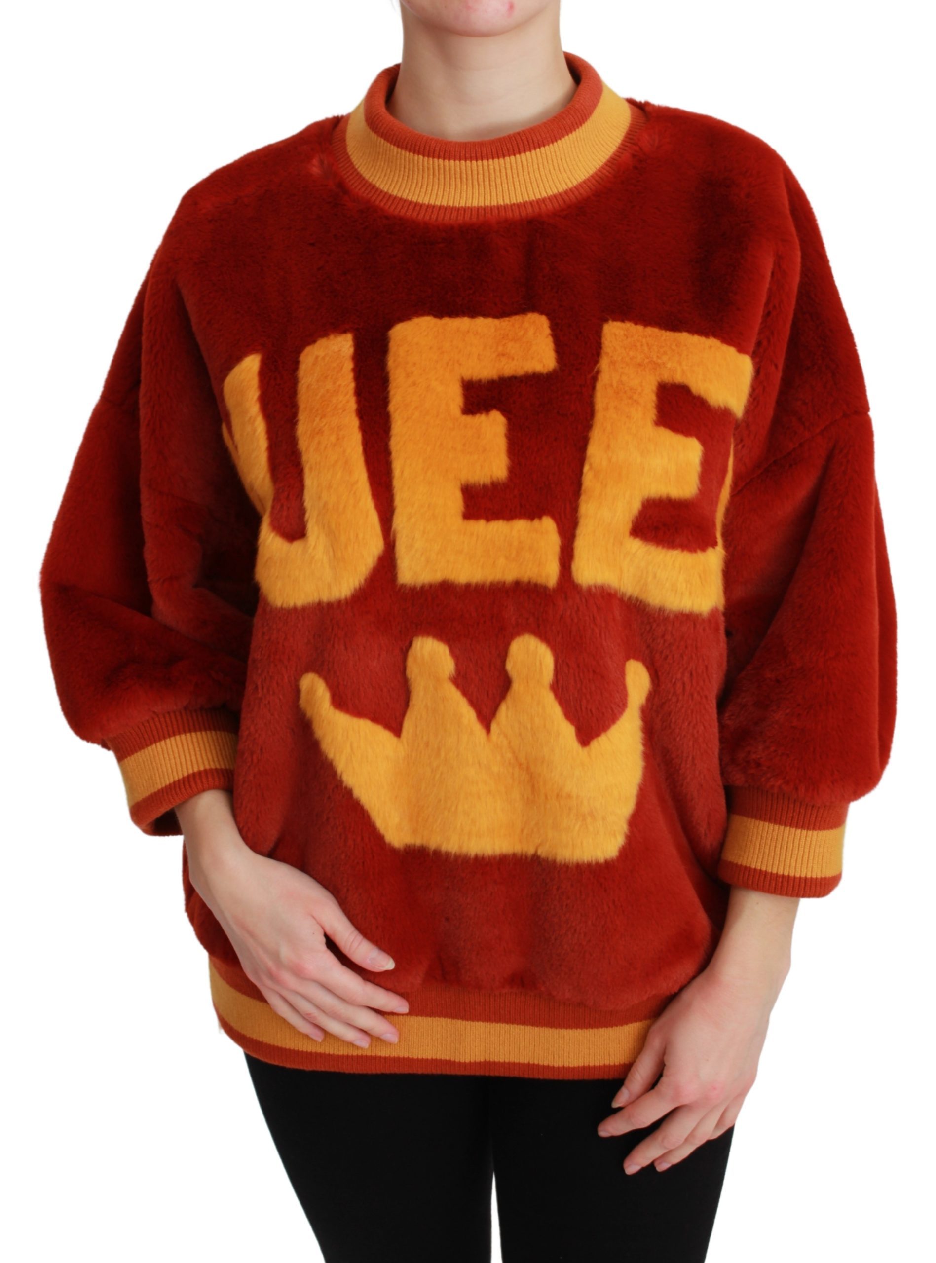 Dolce & Gabbana Women's Queen Crown Pullover Women Sweater Red TSH4668 - IT40 | M