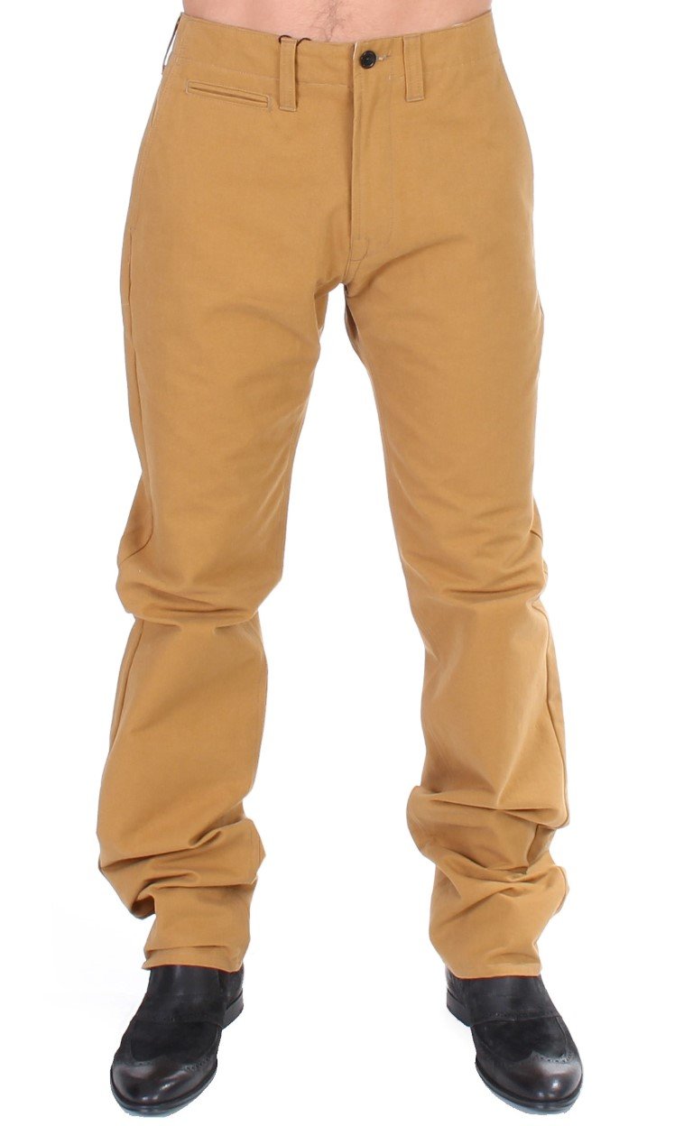 GF Ferre Men's Cotton Straight Fit Trouser Yellow SIG11028 - IT50 | L