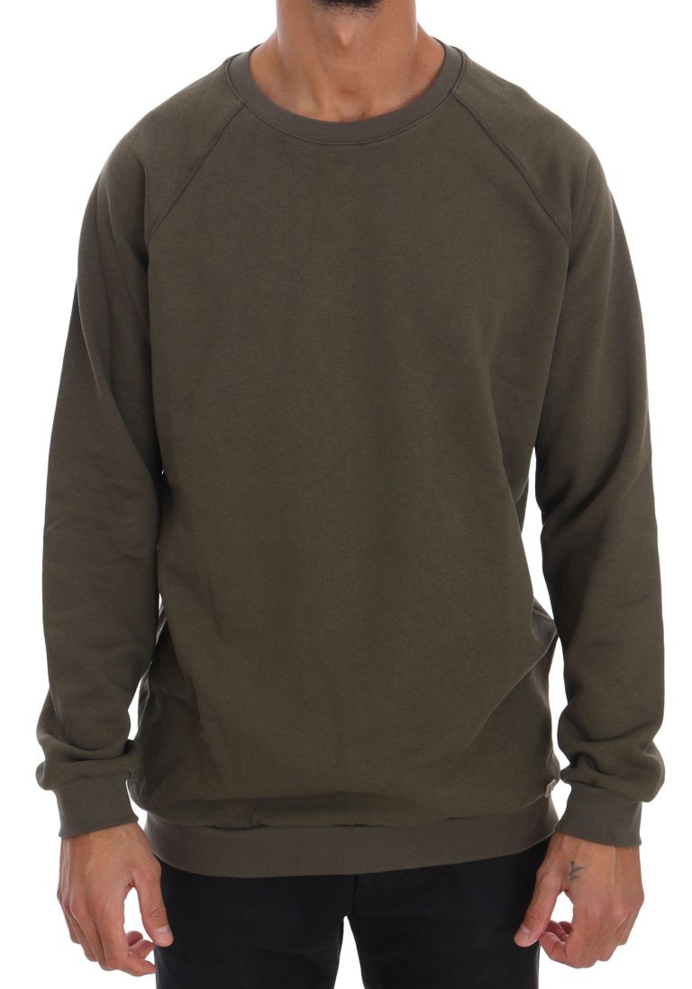 Daniele Alessandrini Men's Crewneck Cotton Sweater Green TSH1339 - M