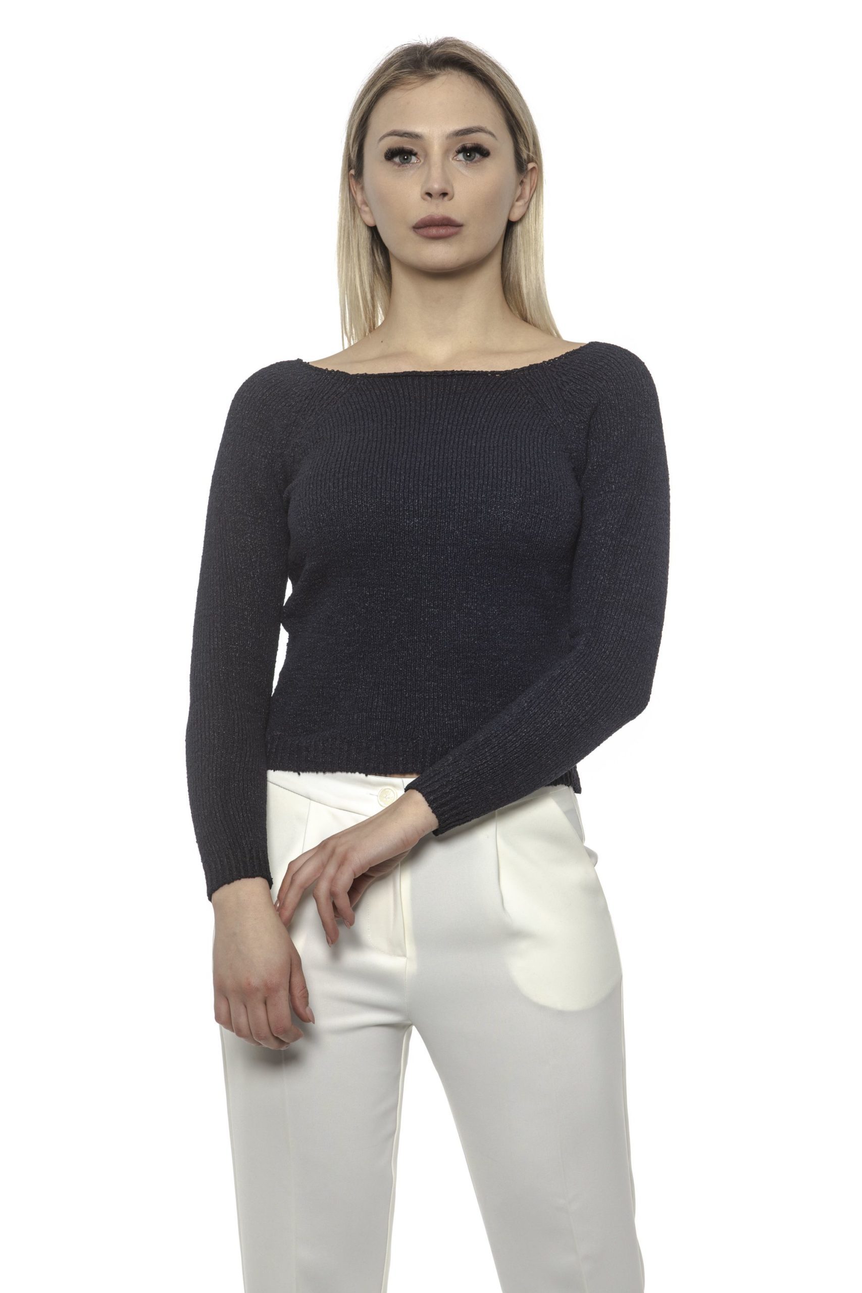 Alpha Studio Women's Blu Sweater Blue AL1375215 - IT40 | XS