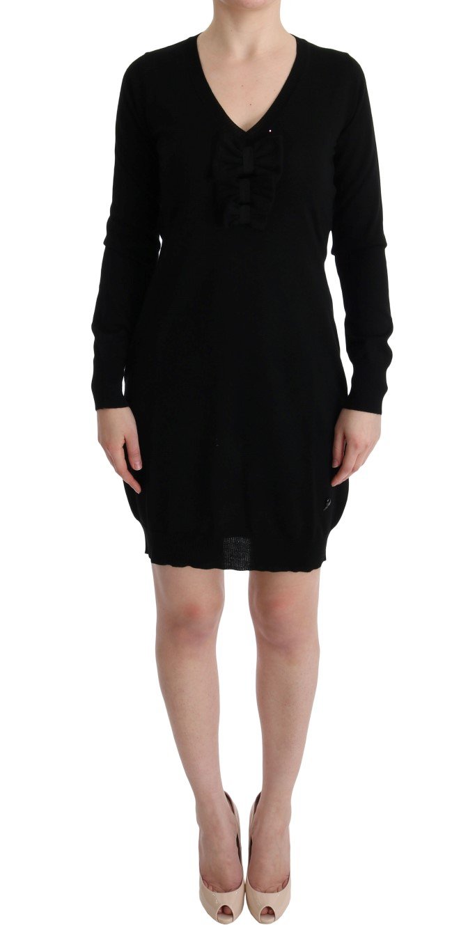 MARGHI LO' Women's Wool LS Shift Dress Black TUI10026 - IT42|M