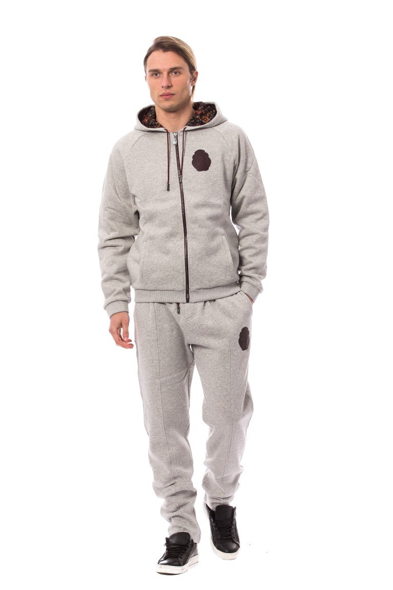 Billionaire Italian Couture Men's Hoodie Tracksuit Grey TSH1602 - L