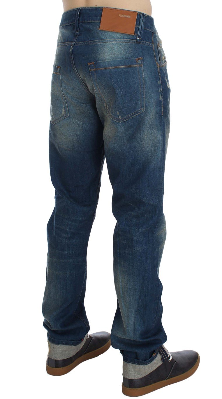 ACHT Men's Denim Cotton Stretch Baggy Fit Jeans Blue SIG30490 - W34