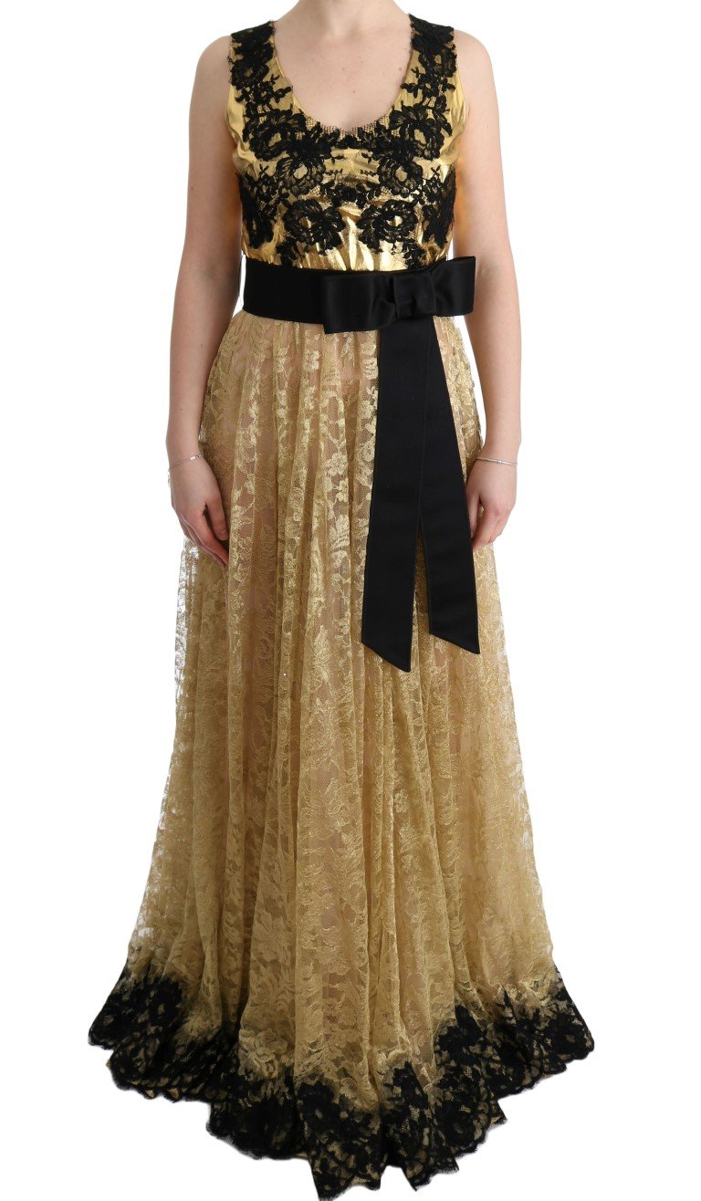 Dolce & Gabbana Women's Floral Lace Dress Yellow SIG60661 - IT42|M