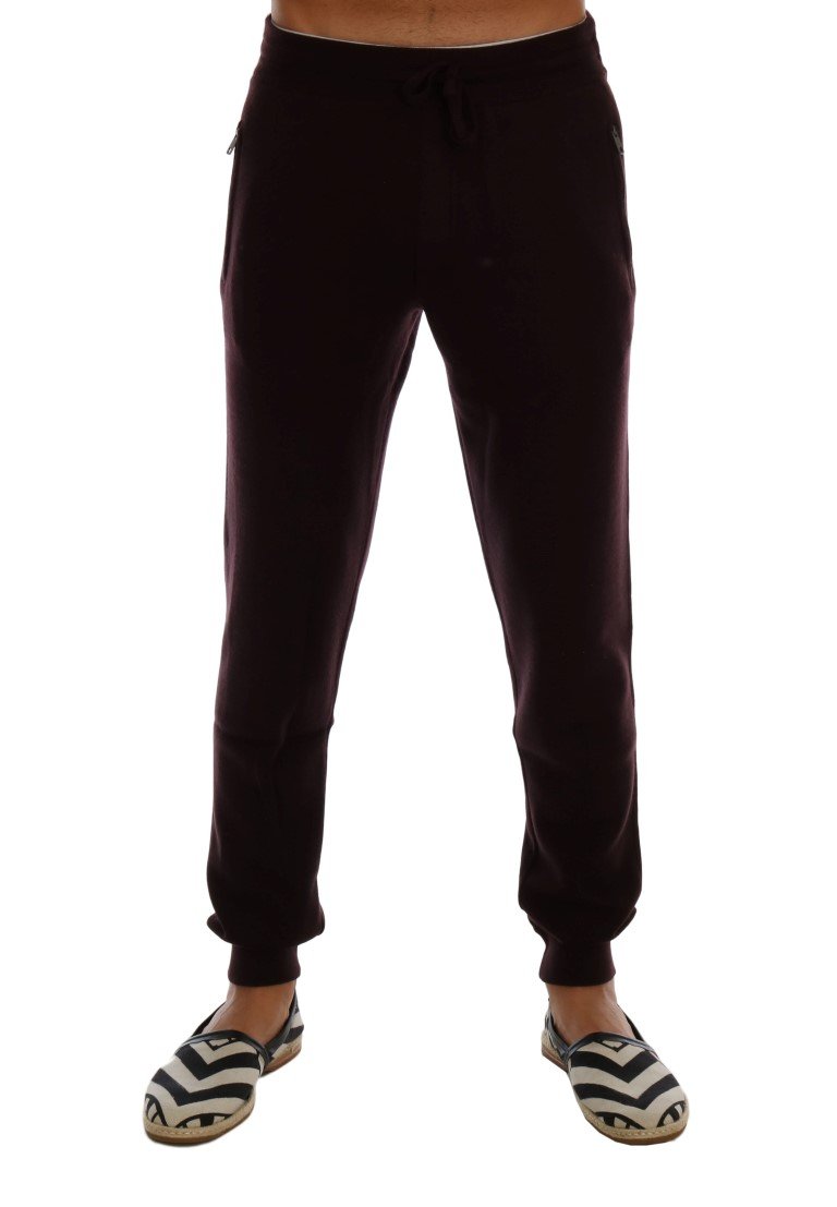 Dolce & Gabbana Men's Cashmere Gym Training Sport Trouser Purple PAN60745 - M