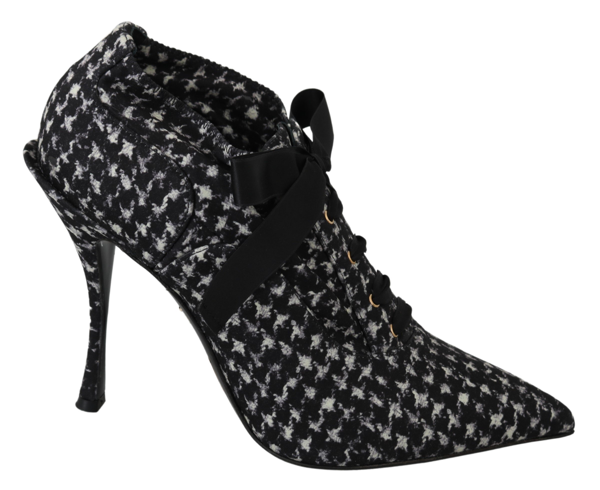 Dolce & Gabbana Women's Houndstooth Pumps Black LA6790 - EU39/US8.5