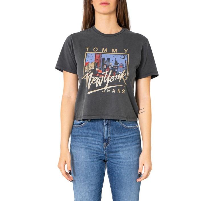 Tommy Hilfiger Jeans Women's T-Shirt Black 252210 - black L