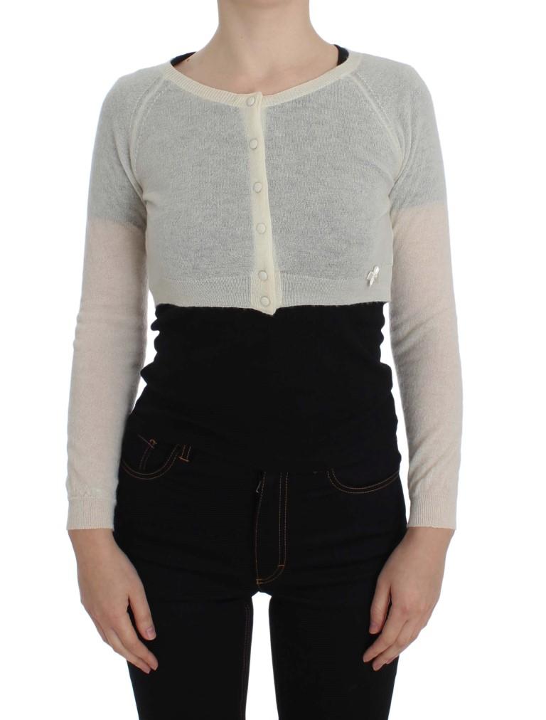 Ermanno Scervino Women's Wool Blend Sweater White SIG32566 - IT46 | L