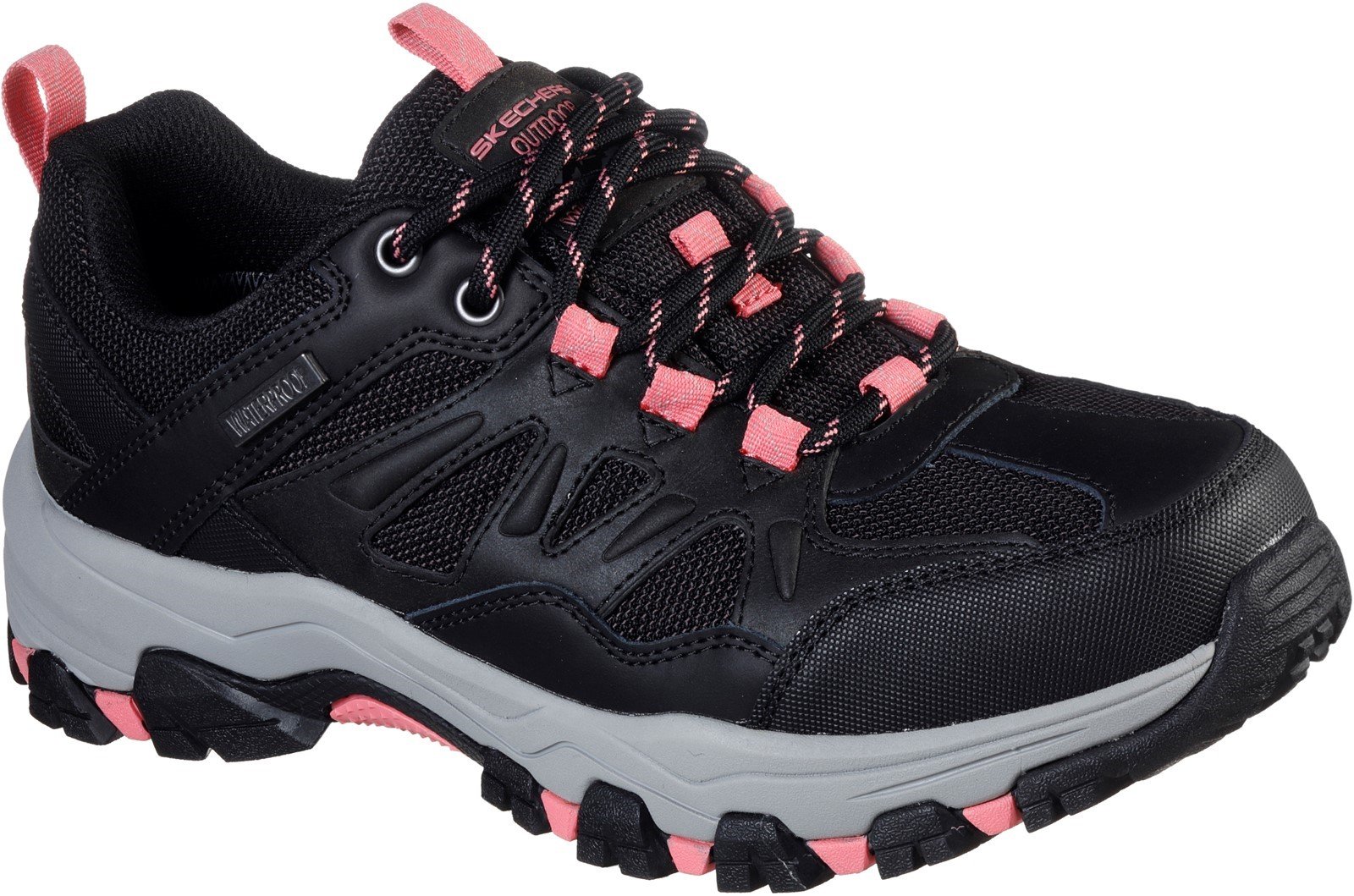 Skechers Women's Selmen West Highland Hiking Trainer Various Colours 32128 - Black/Charcoal 3