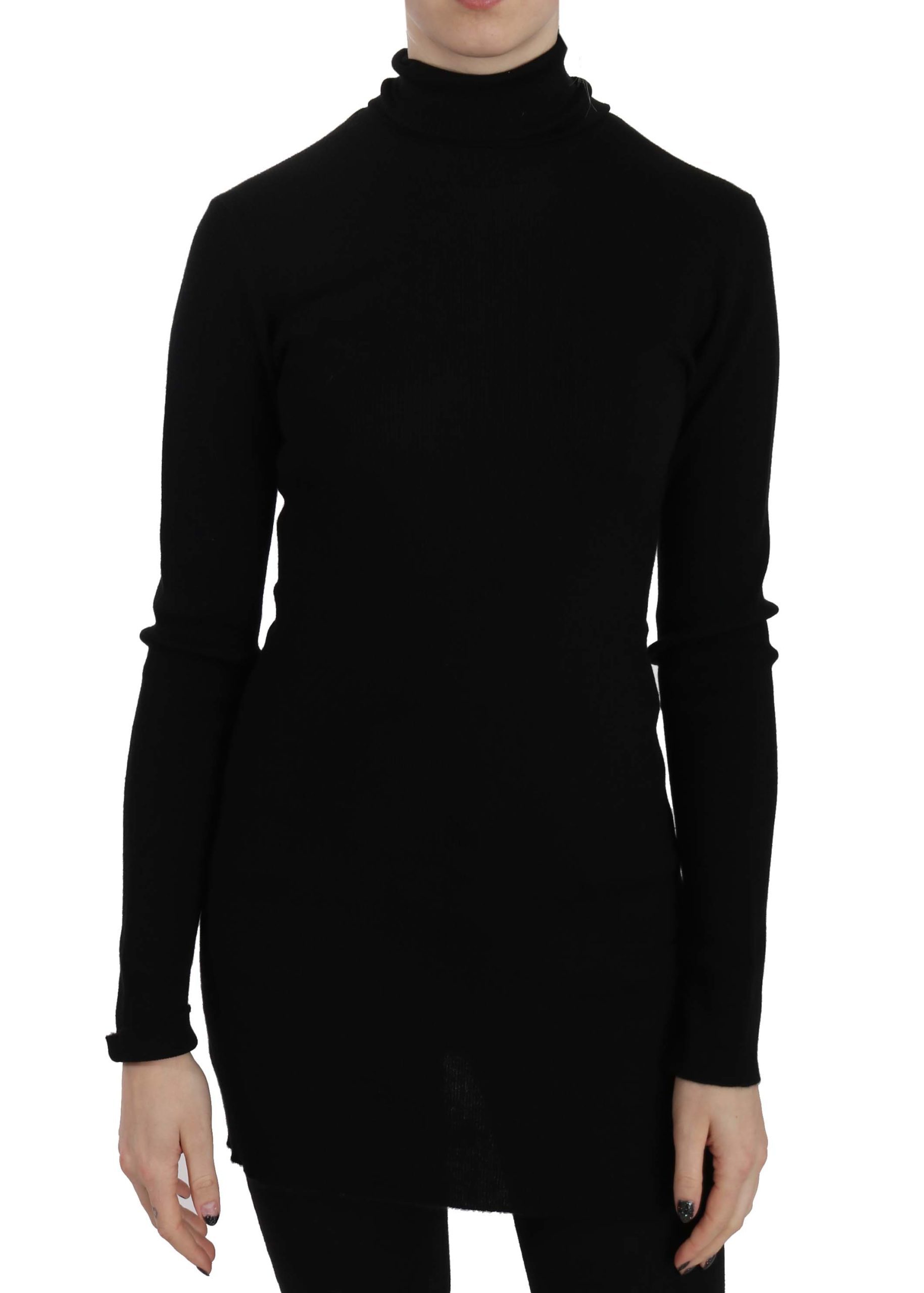 Dolce & Gabbana Women's Turtleneck Cashmere Pullover Sweater Black TSH3261 - IT38|XS