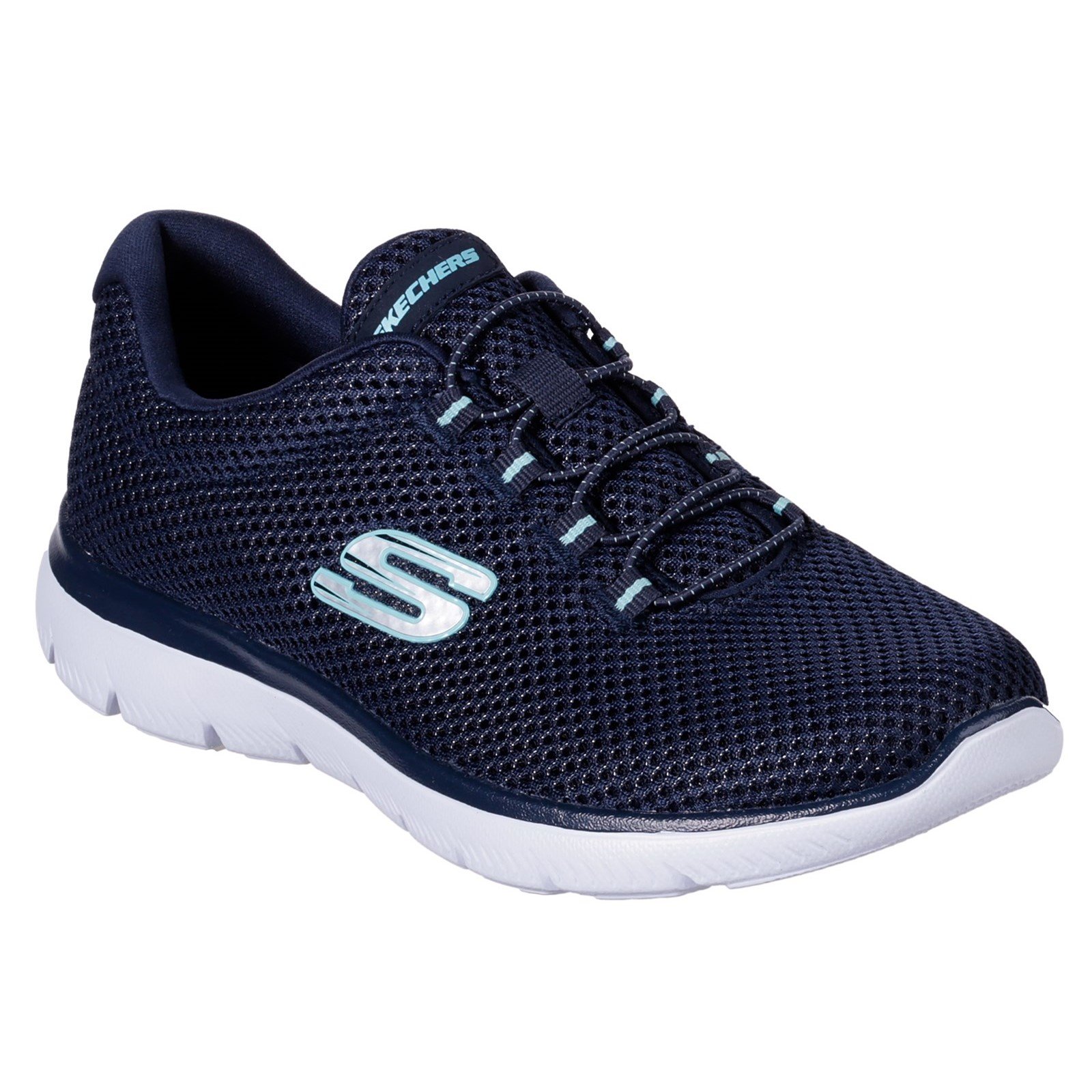 Skechers Women's Summits Slip On Trainer Various Colours 30708 - Navy/Light Blue 4