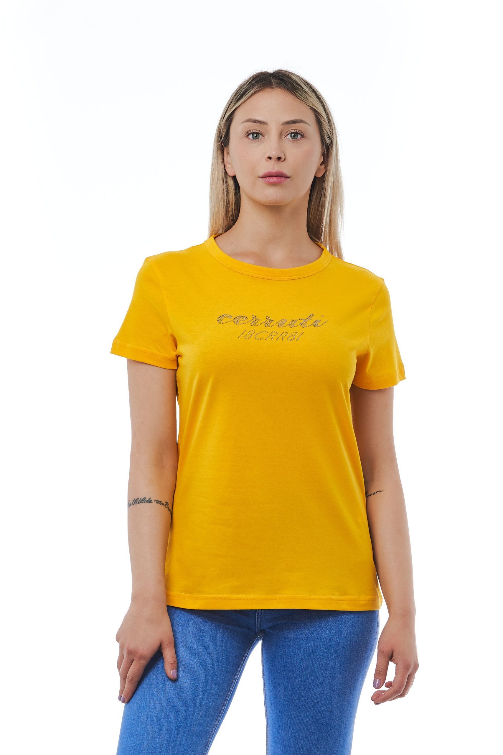 Cerruti 1881 Women's Giallo T-Shirt Yellow CE1410218 - M