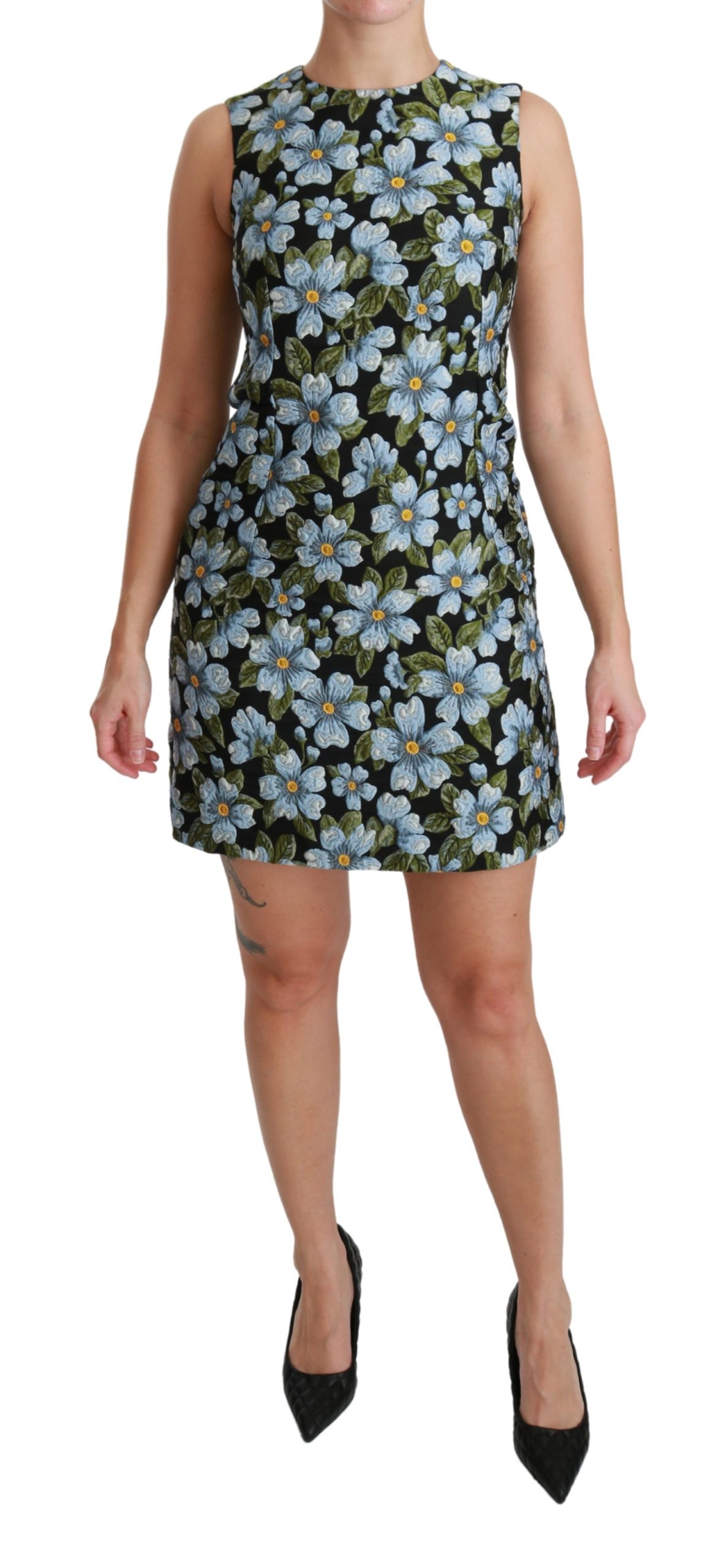 Dolce & Gabbana Women's Floral Brocade Gown Shift Dress Multicolor DR2513 - IT36 | XS