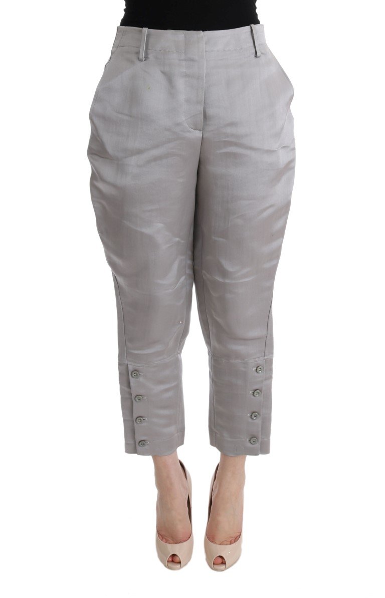 Ermanno Scervino Women's Cropped Trouser Grey SIG30324 - IT40|S
