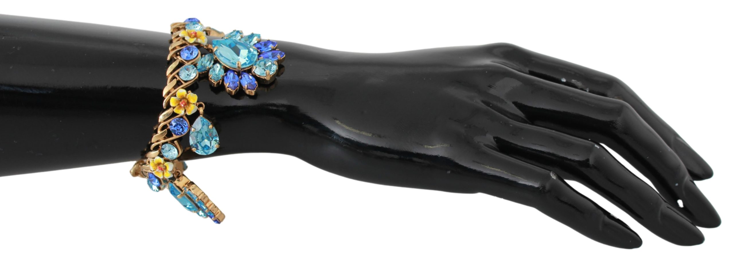 Dolce & Gabbana Women's Crystal Floral Charms Bracelet Gold SMY7124