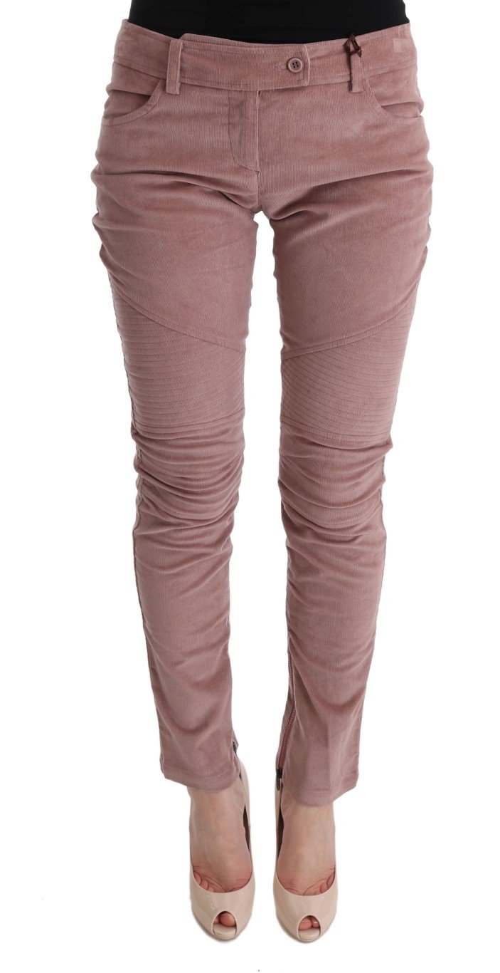 Ermanno Scervino Women's Velvet Cropped Trouser Pink SIG30315 - IT44|L