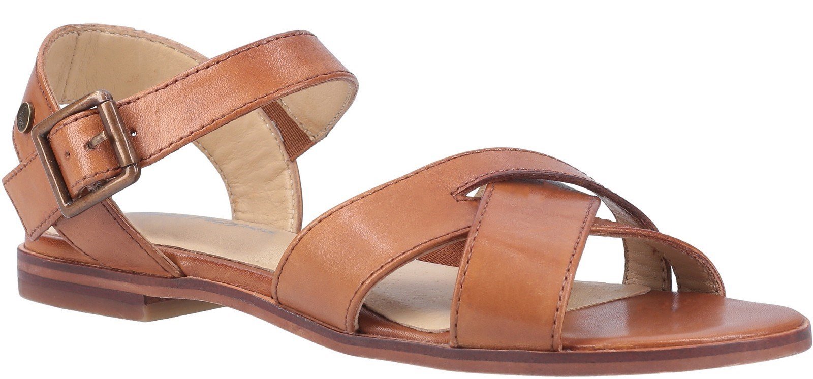 Hush Puppies Women's Lila Buckle Sandal Various Colours 30232 - Tan 3