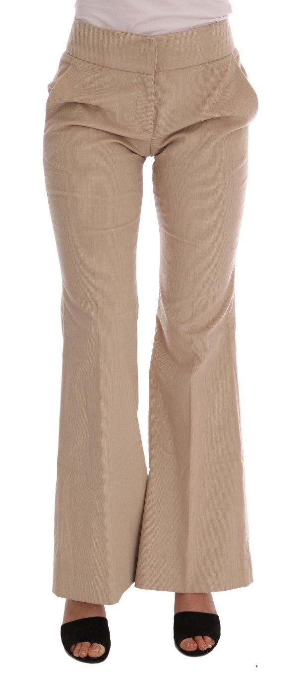 Ermanno Scervino Women's Boot Cut Trouser Beige BYX1166 - IT38|XS