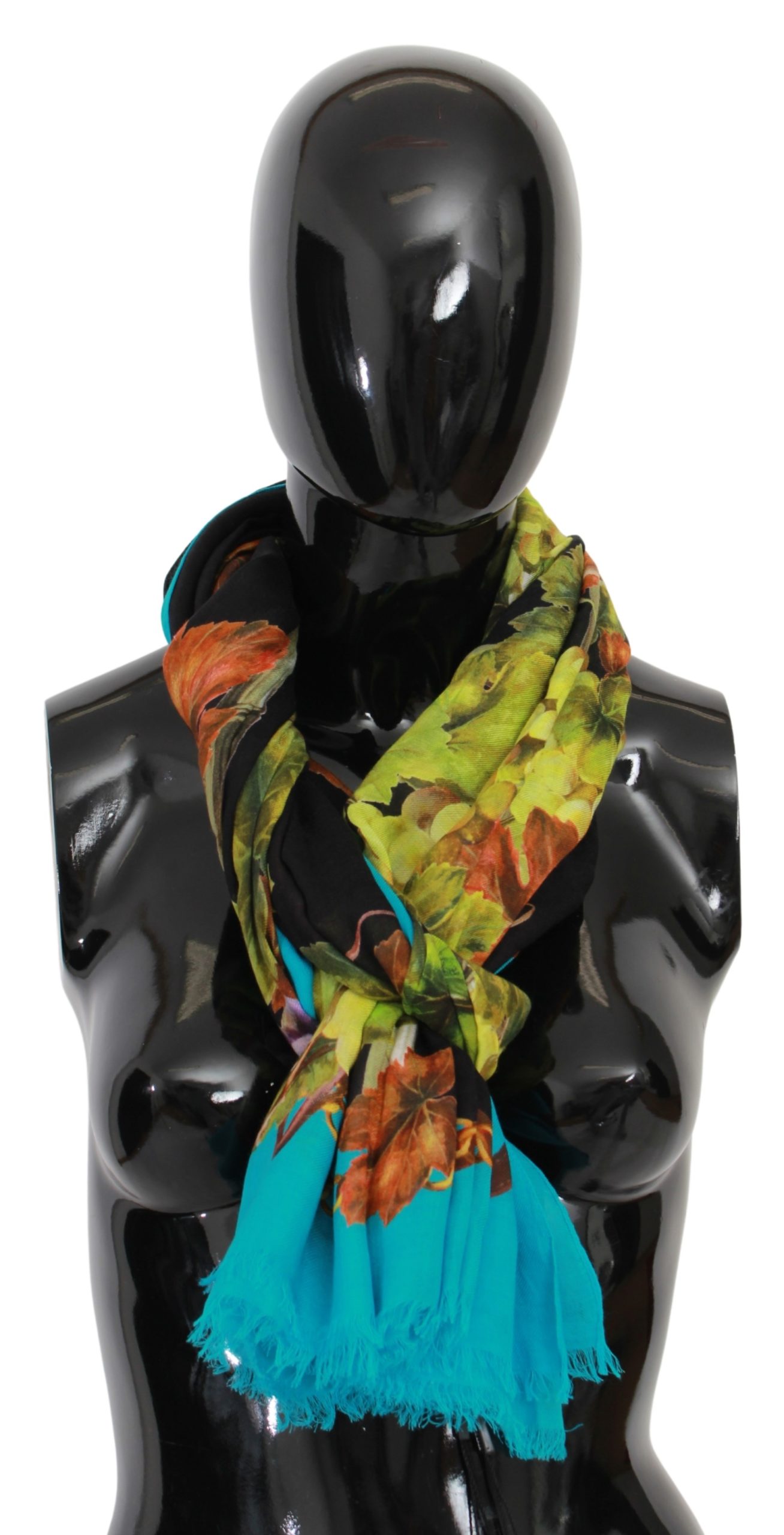 Dolce & Gabbana Women's Grapes Print Modal Scarf Multicolor MS1689
