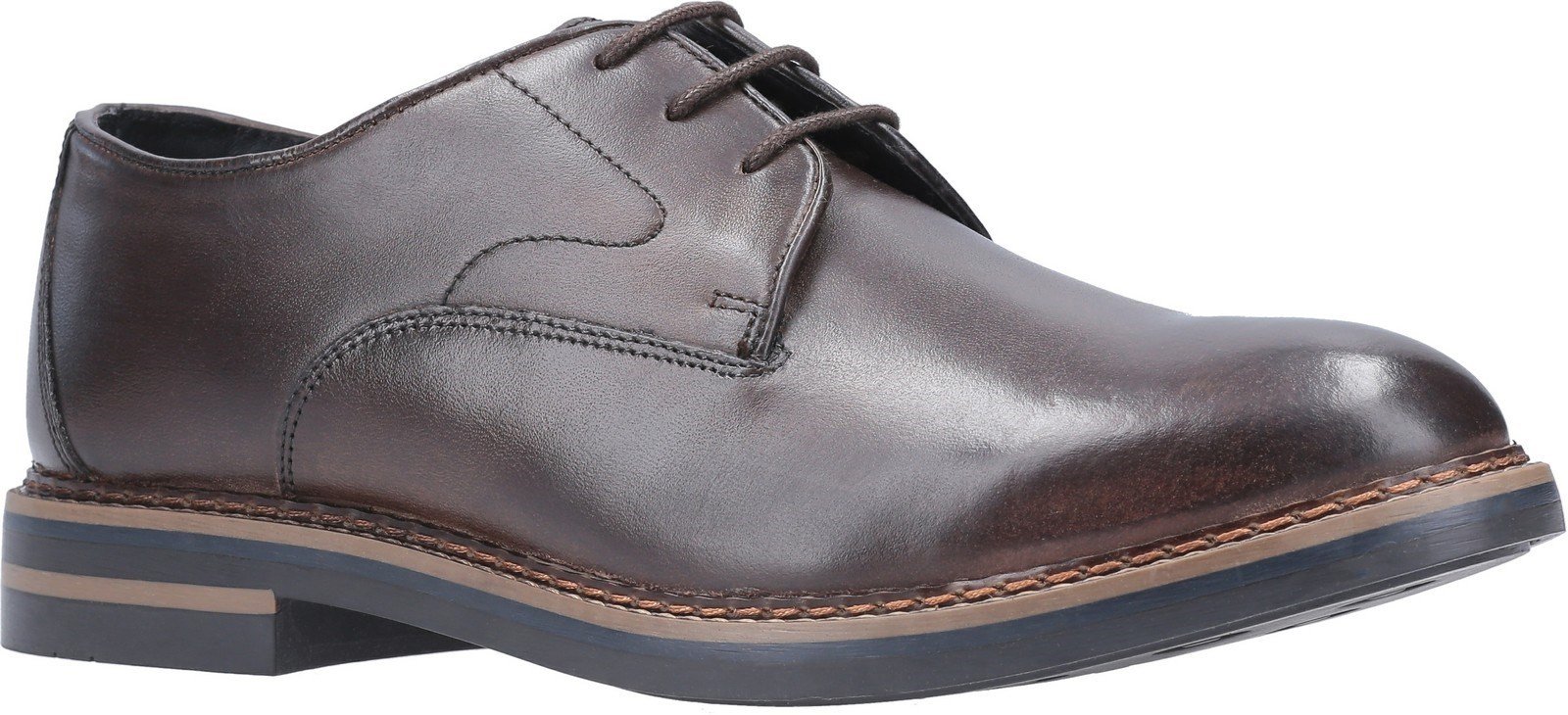 Base London Men's Wayne Burnished Lace Up Shoe Various Colours 29439 - Cocoa 6