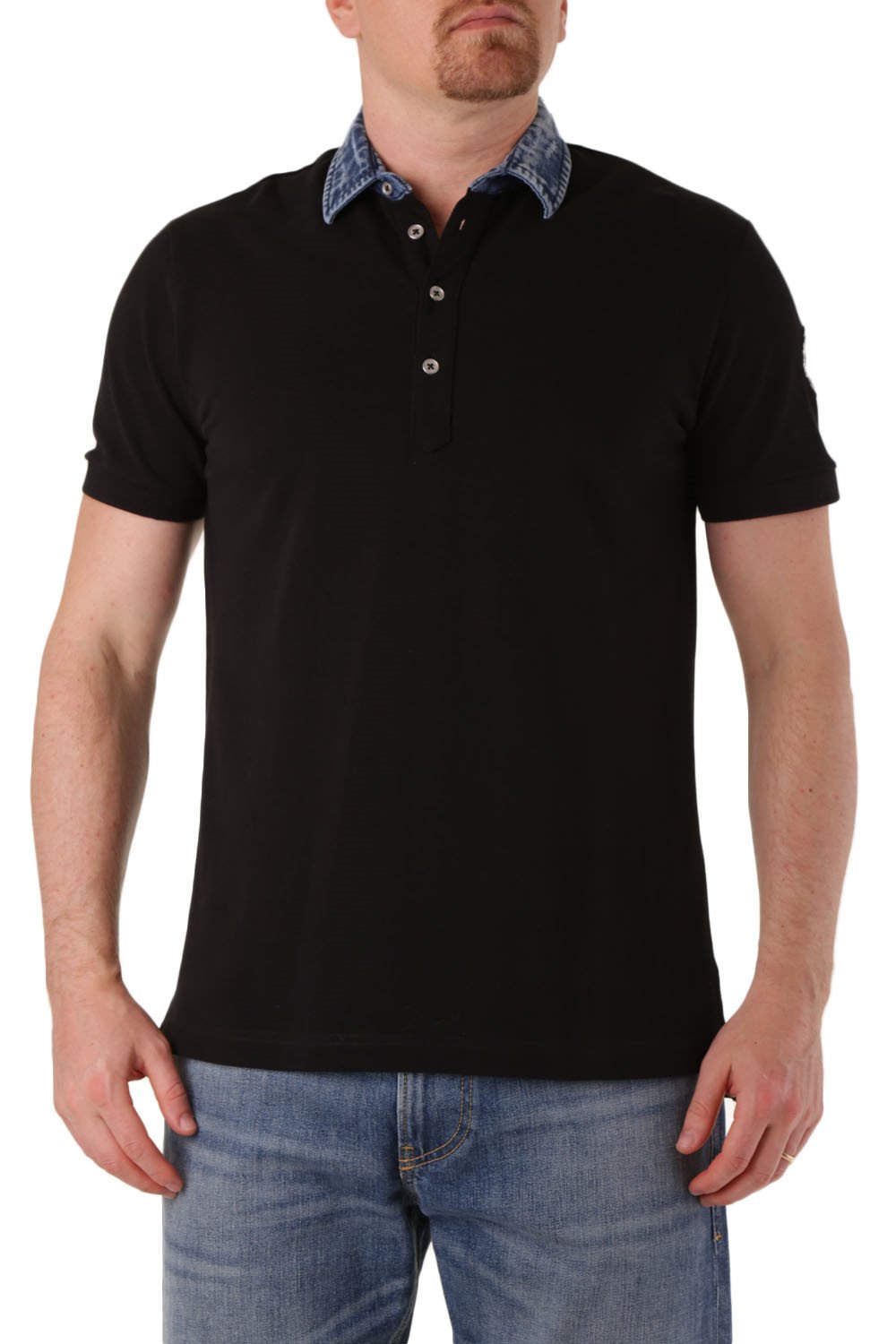 Diesel Men's Polo Shirt Various Colours 283901 - black-2 S
