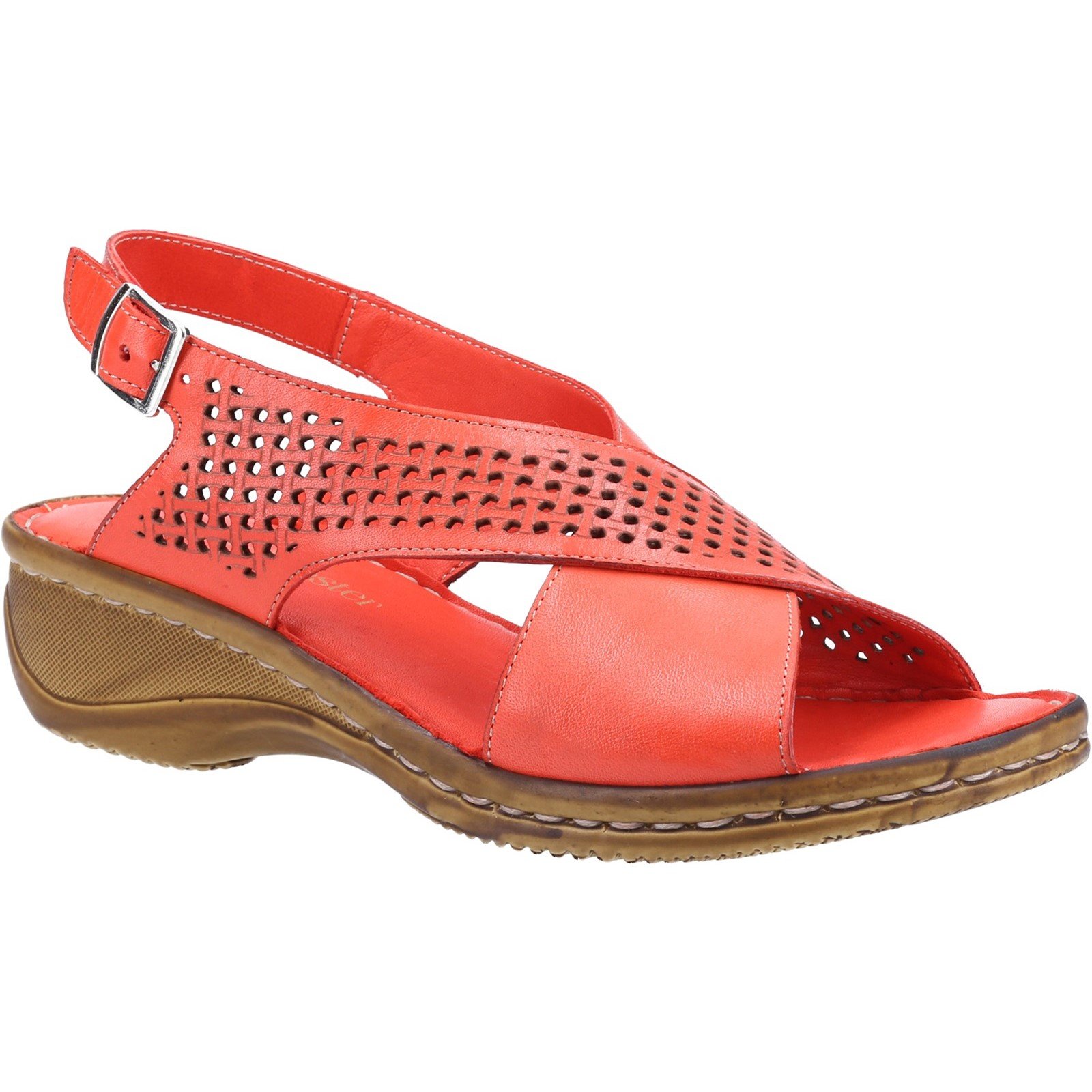 Fleet & Foster Women's Judith Open Toe Sandal Various Colours 31915 - Red 3