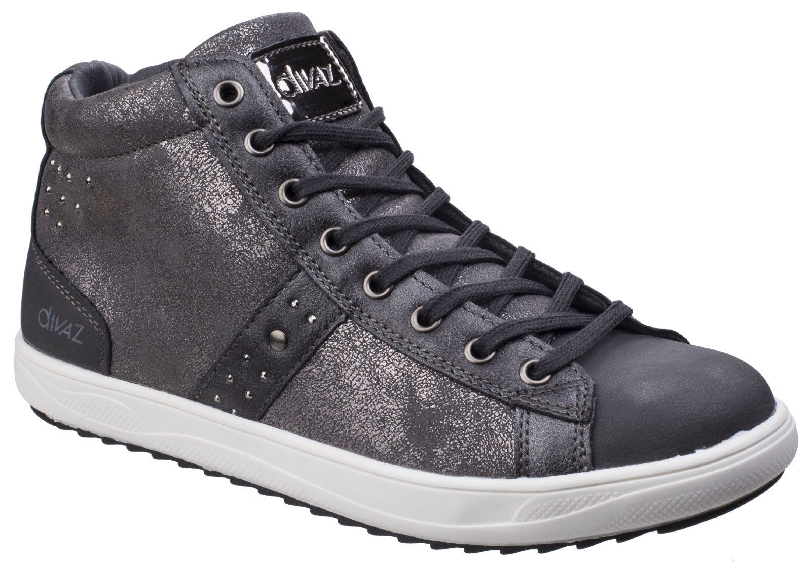 Divaz Women's Steffy Metallic Trainer Boot Black 25569-42559 - Grey 3