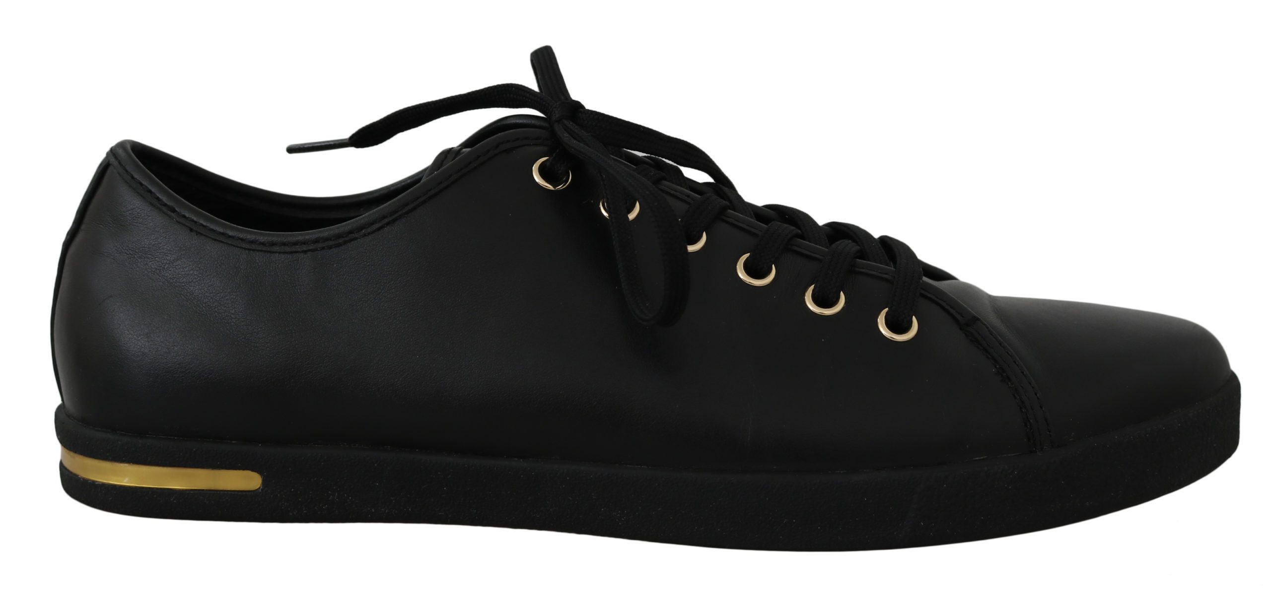 Dolce & Gabbana Women's Leather Solid Logo Trainer Black LA5817 - EU37/US6.5