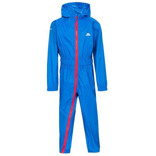 Trespass Kid's Waterproof All-In-One Suit Various Colours Button - Blue 6 to 12 Months