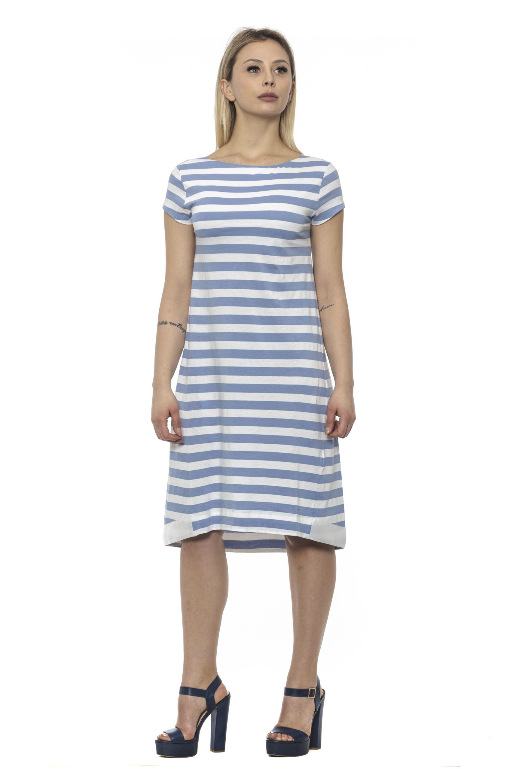 Alpha Studio Women's Chambray Dress Light Blue AL1374974 - IT40 | XS