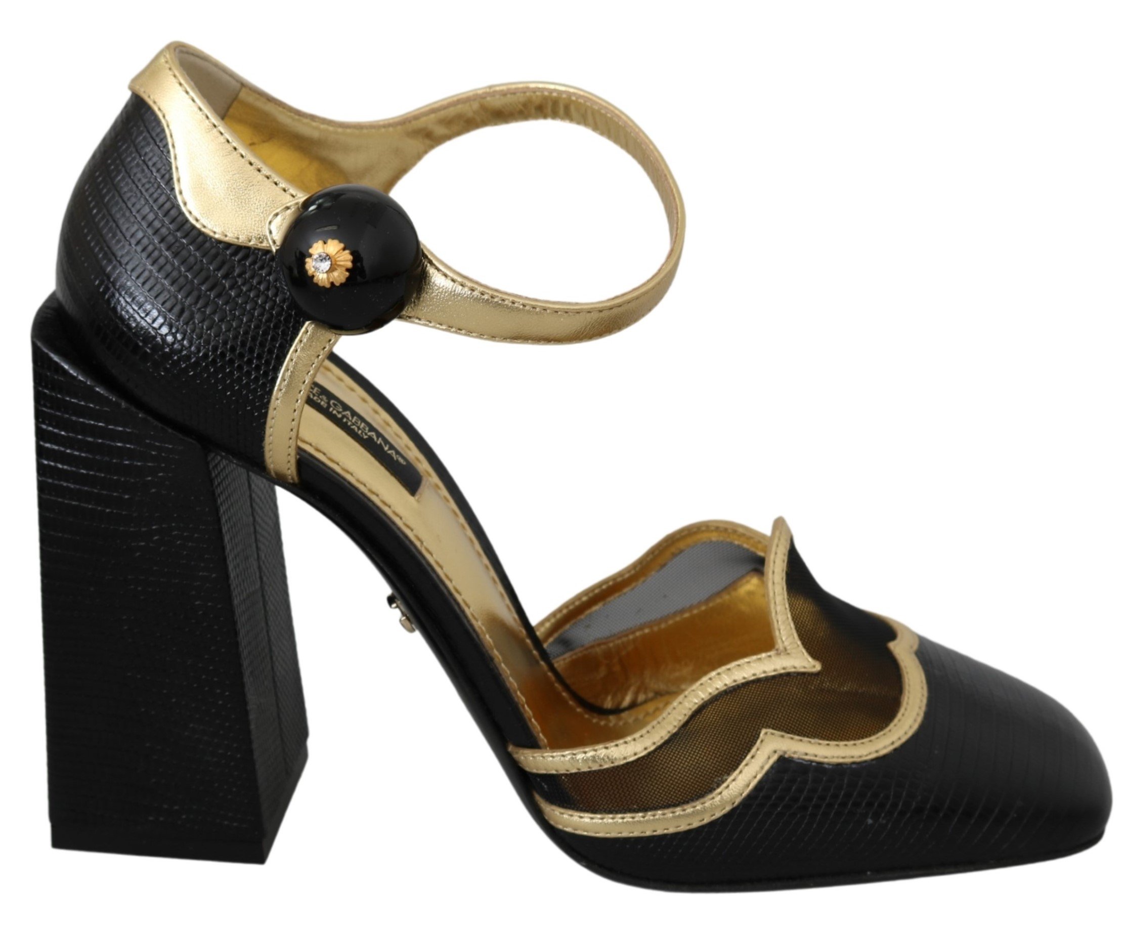 Dolce & Gabbana Women's Leather Mary Jane Pumps Black LA6923 - EU39/US8.5