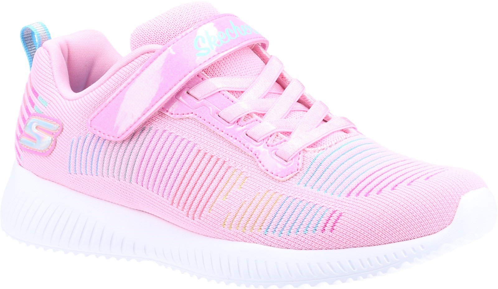 Skechers Kid's Bobs Squad Fresh Delight Sports Trainer Various Colours 32093 - Pink Mesh/Multi Trim 9.5