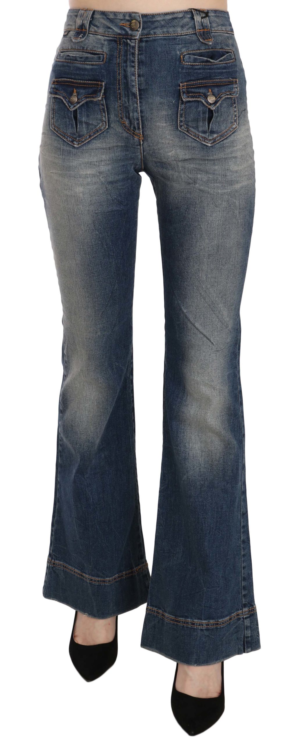 Just Cavalli Women's High Waist Flared Denim Trouser Blue PAN70333 - W26