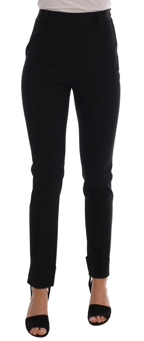 Ermanno Scervino Women's Stretch Leggings Trouser Black BYX1163 - IT38|XS