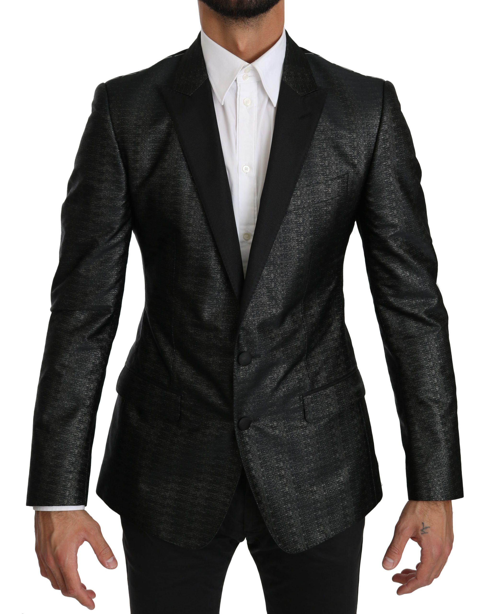 Dolce & Gabbana Men's Slim Fit MARTINI Blazer Black KOS1545 - IT48 | M