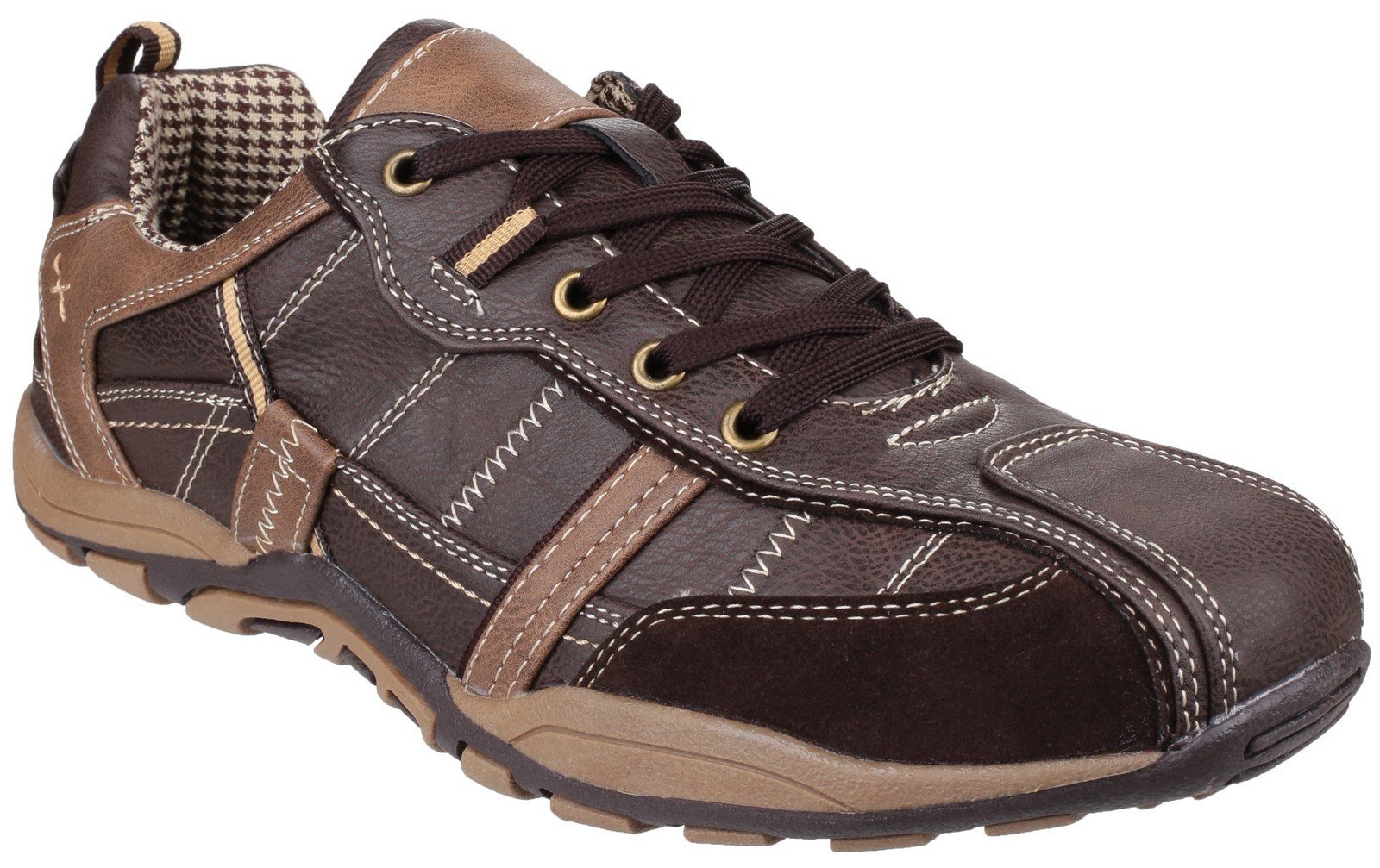 Fleet & Foster Men's Portsmouth Casual Trainer Black 23628-38775 - Brown 7