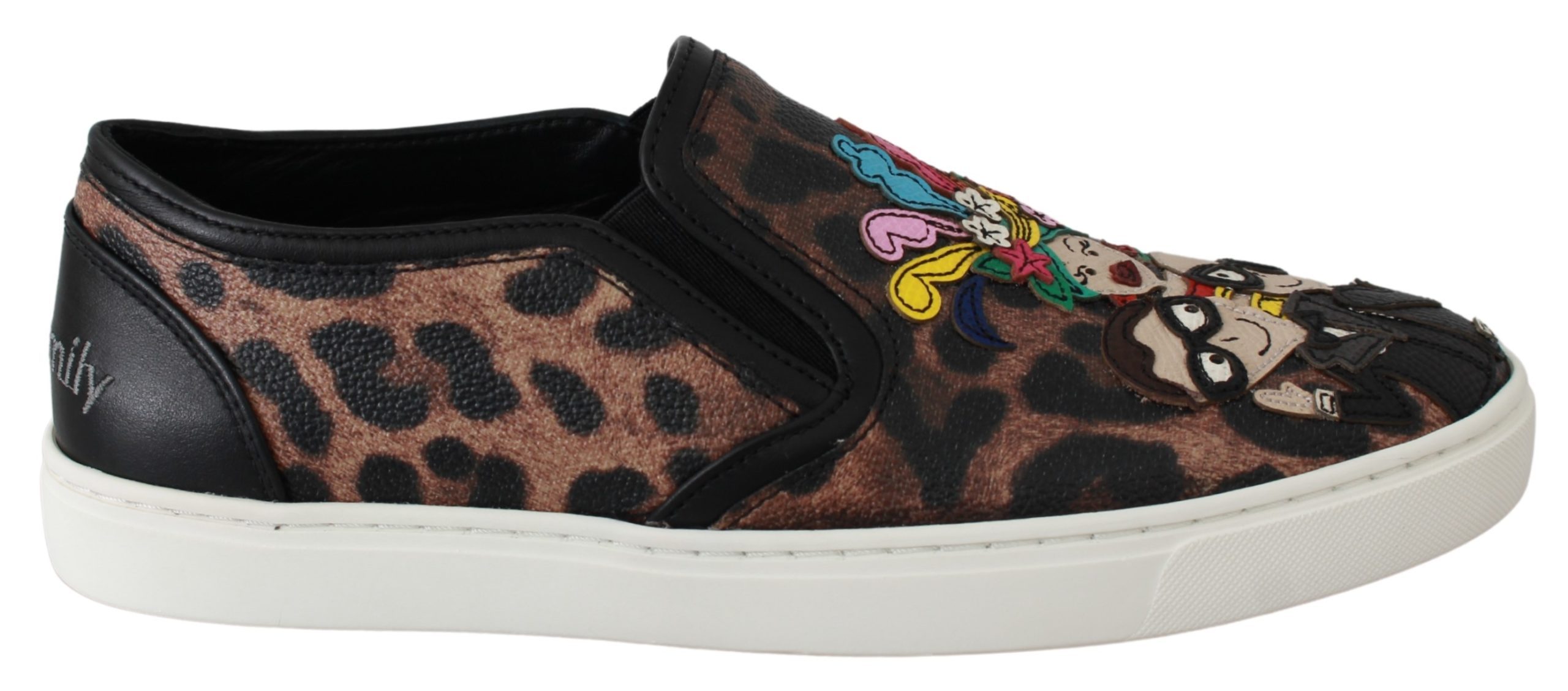Dolce & Gabbana Women's Leather Leopard Trainer Brown LA6525 - EU36.5/US6